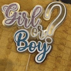 3D Cake Topper Gender Reveal Starting At $10