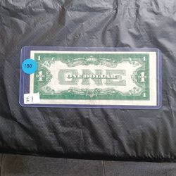 Funny Back Misaligned $1 Silver Certificate 