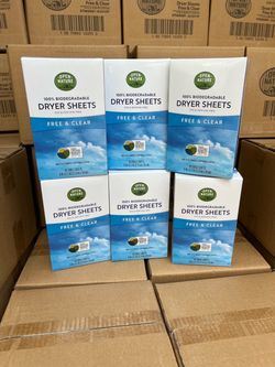 Open Nature Free & Clear Dryer Sheets 6-Pack