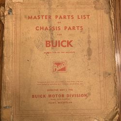 Buick Master Parts List Models 1928 To 1942