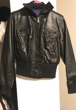 Juniors leather jacket size Large