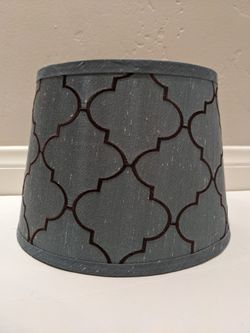 Blue Brown Arabesque Pattern Lampshade
