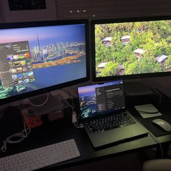 Apple Thunderbolt Display 27” x2 – Full MacBook Setup – Moving Sale