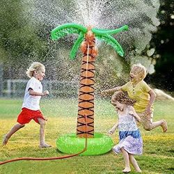 NEW Water Splashing Spraying Palm Tree Outdoor Pool Toy
