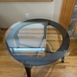 Halo Glass And Wood Coffee Table