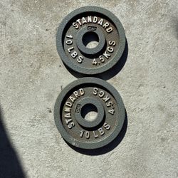 CAP Barbell Olympic 10lb Cast Iron Weight Plates (Pair)