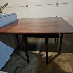 $90 OBO Antique Mahogany 8 legged drop leaf table