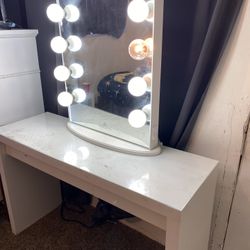 White Desk Vanity 