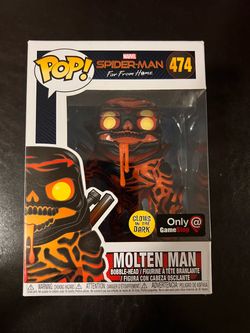 Funko Pop Molten Man #474 Glow in the Dark GameStop Exclusive