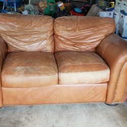 Leather Loveseat