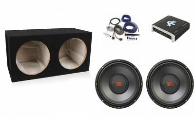 2 JBL 12” car subwoofer with box and 1000 watt crunch amplifier WITH INSTALLATION