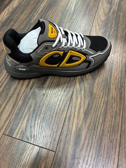 Christian Dior Grey and Yellow Sneakers