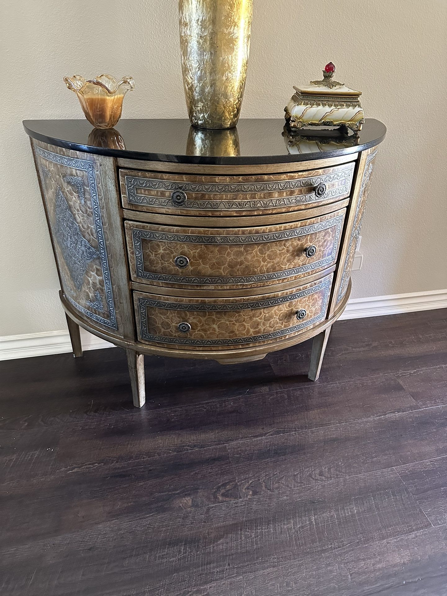 Entry granite top side table