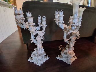 Pair of Women Sculpture Lamps