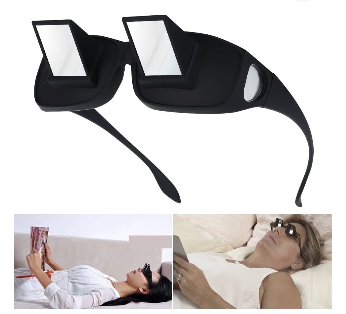 Lazy Glasses Horizontal Reader Periscope Mirror Glasses - Watch TV in Bed!