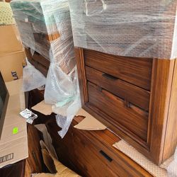 Dresser With Mirror And 2 Night Stands 