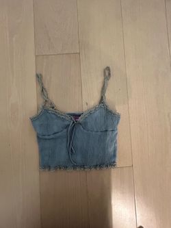 Edikted Light Blue Lacey Knit Top - Women’s Size XS
