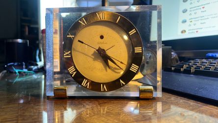 Telechron Vintage Lucite Desk Clock