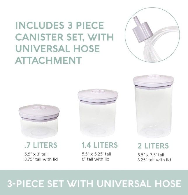 Vacuum Food Container Set Of 3