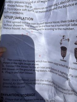 Inflatable Bounce House Instruction Manual