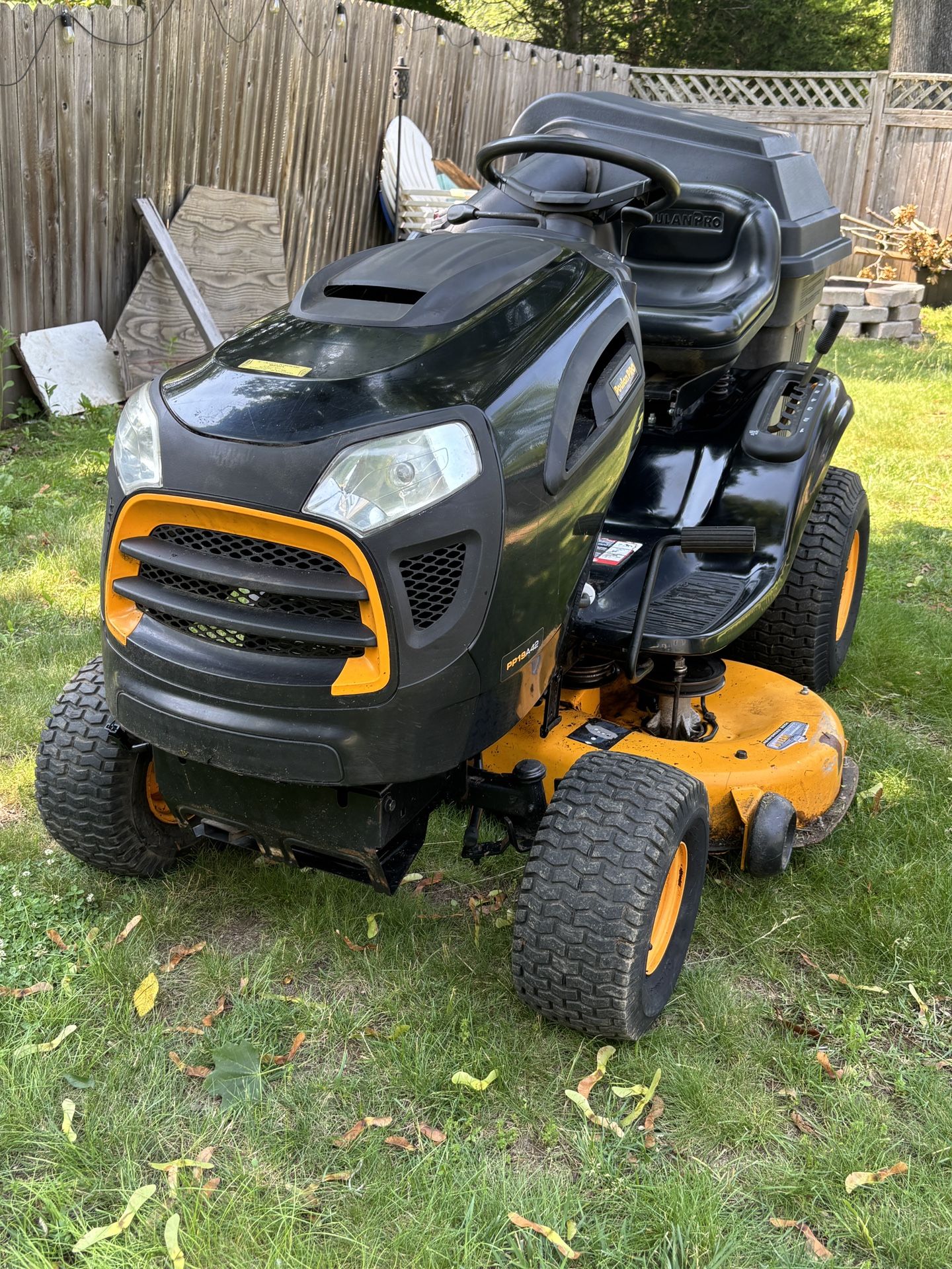 Poulan Pro Ride On Mower
