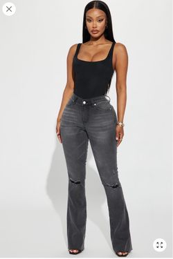 Black bootcut jeans