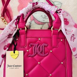 Juicy Couture Raspberry Holding The Line Mini Bag