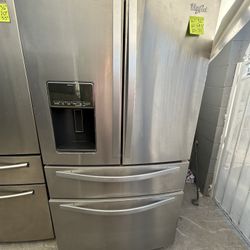 Whirpool Beautiful Stainlees Steel 4 Doors Refrigerator 
