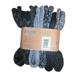 BearPaw Women's 6-Pair Boot Socks, Multicolor, Fits Shoe Size: 4-10