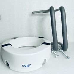 New Open Box - Compass Elongated 3.5" High Raised Toilet Seat With Arms