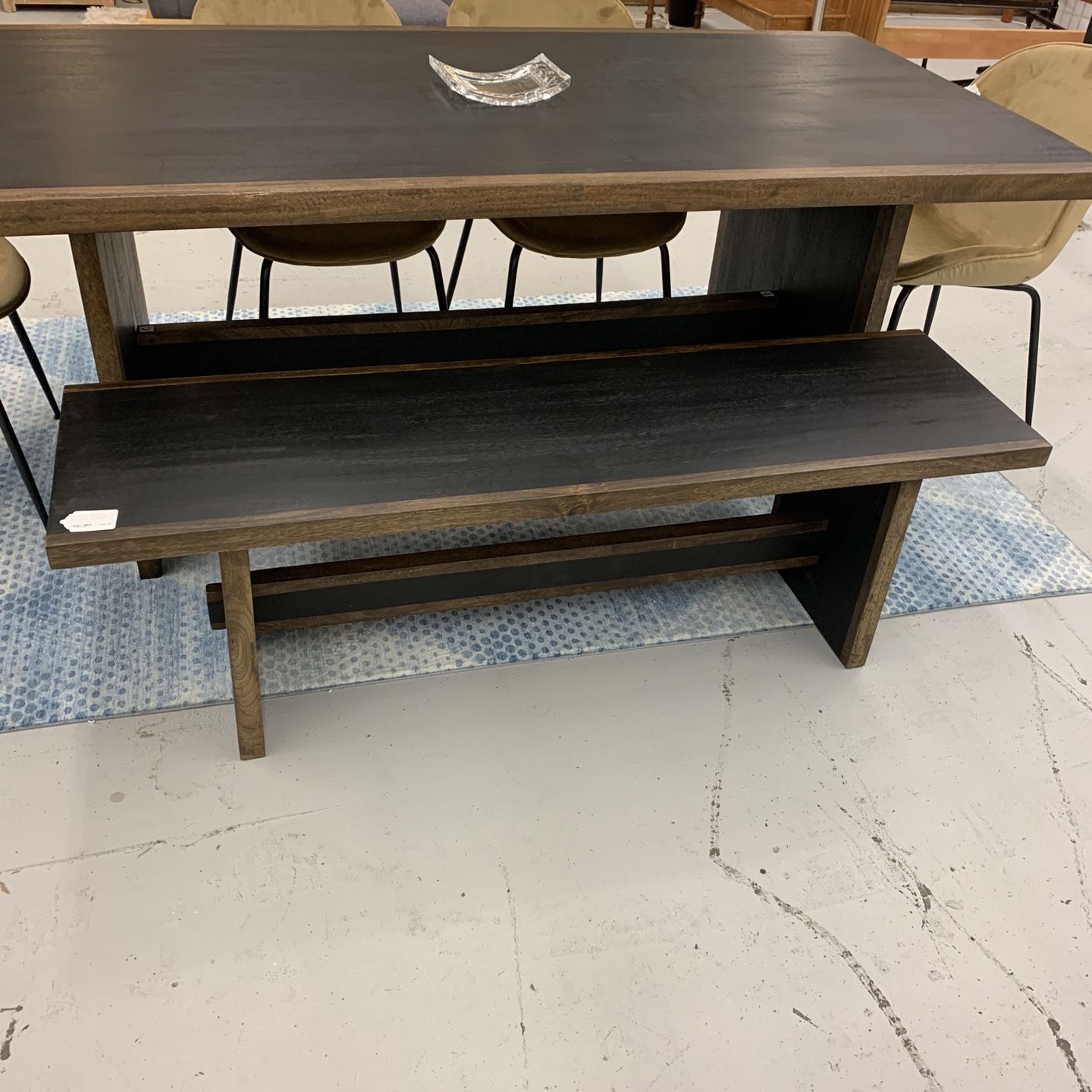 Retro Walnut Dining Bench 