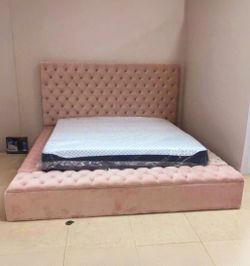 Pink Tuft Queen Bed 🛏️ Same Day Delivery 🚚 NO Credit Needed💵