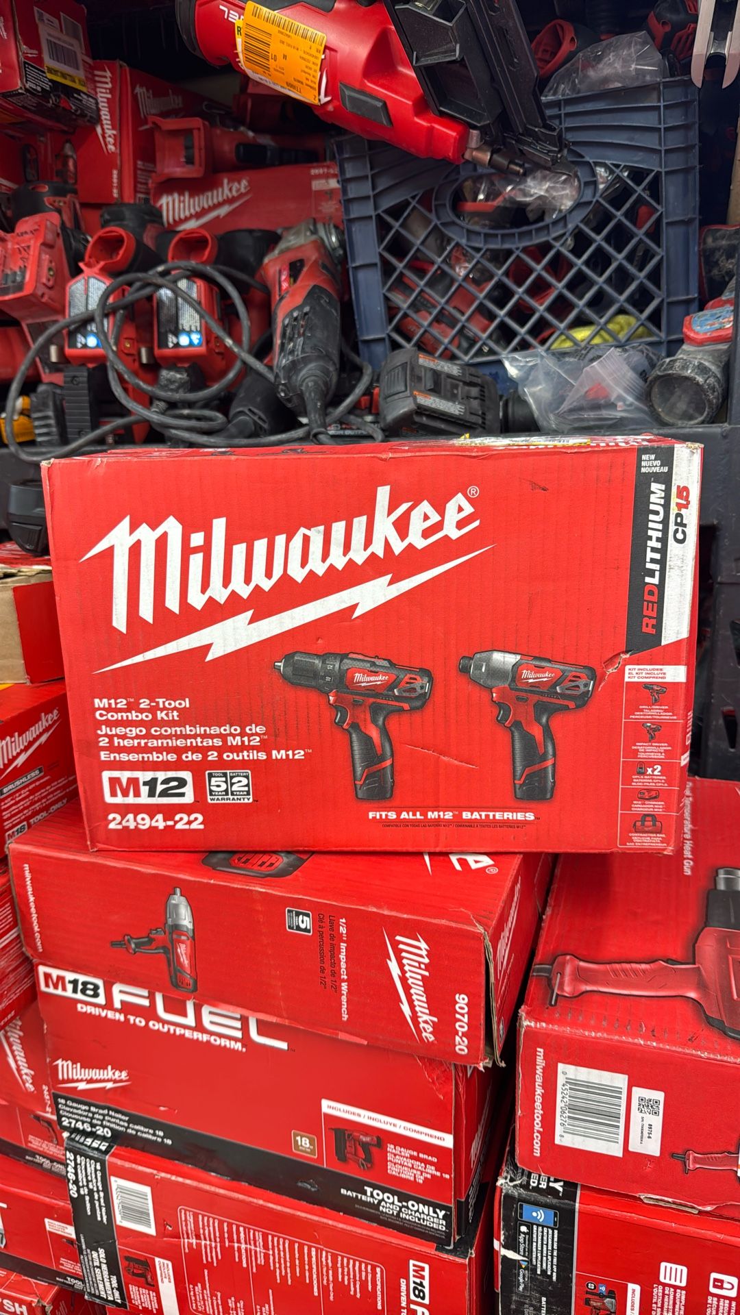 Milwaukee M12 Combo Drill And Impact With 2 Batteries And Charger