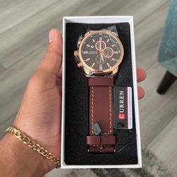 Curren Mens Leather Watch 