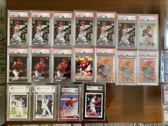Shohei Ohtani 39 card lot Los Angeles Dodgers Los Angeles Angels