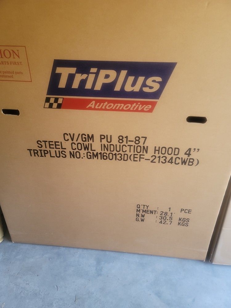81-87 C10 Cowl Hood 4" 