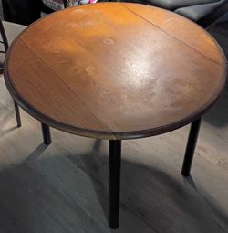 Round folding kitchen table with 4 chairs