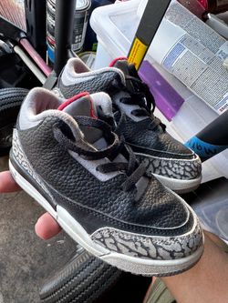 Air Jordan 3 black cement sz 10 c (2017)