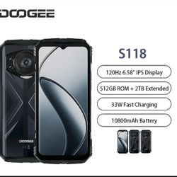 DOOGEE S118 Rugged Phone Unlocked-Android 14 Rugged Smartphone 20GB RAM+512GB RO