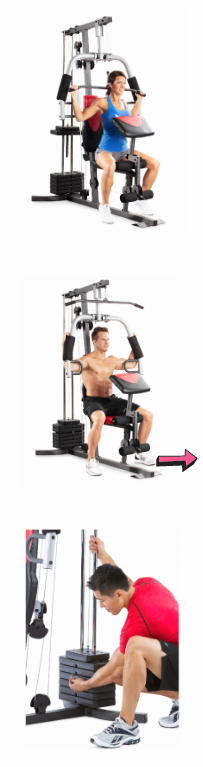 NEW Home Gym Fitness Indoor Machine Resistance High and Low Pulley System Muscle Exercise Body Workout Training Power Equipment Bowflex *↓READ↓*