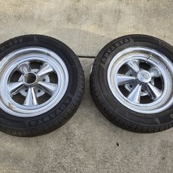 2 Cragar SS 15x4" Skinny Wheels