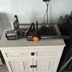 Worx Nitro 16” Chainsaw (2 Batteries+charger)