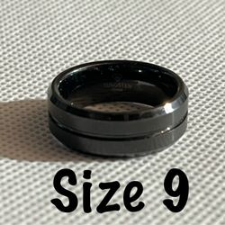 Black Tungsten Carbide Men’s Ring 