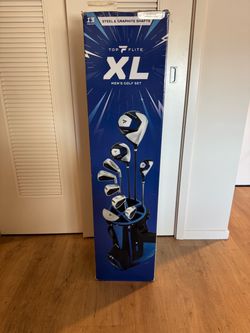 Golf club set with shoes and accessories