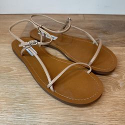 Steve Madden Obscure Tan Strappy Sandals