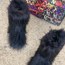 Black Faux Fur Boots 
