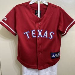 NWT Texas Rangers Kids Uniform Set