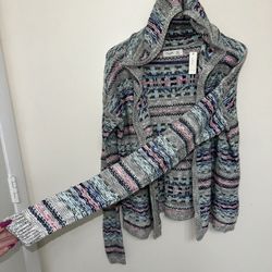 NEW Gilly Hicks Hollister Hoody Cardigan Sweater  Xlongsleeves Pink Blue XS S  This is New with Original tags attached. It Ritaaaa for 4950. It is sup