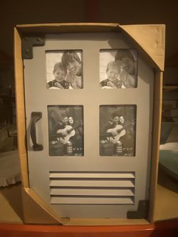Vintage Wood and Metal Windowpane Collage Frame