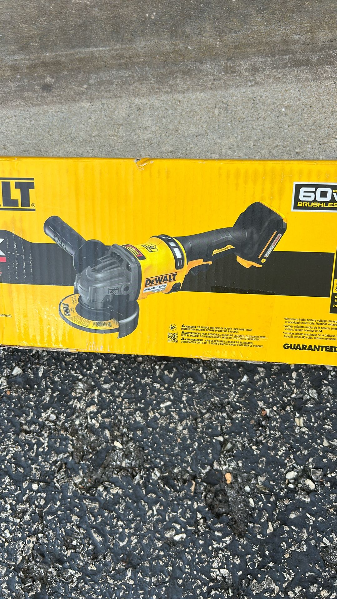 Dewalt 60v FLEX VOLT 4-1/2”-6”” Grinder Tool Only